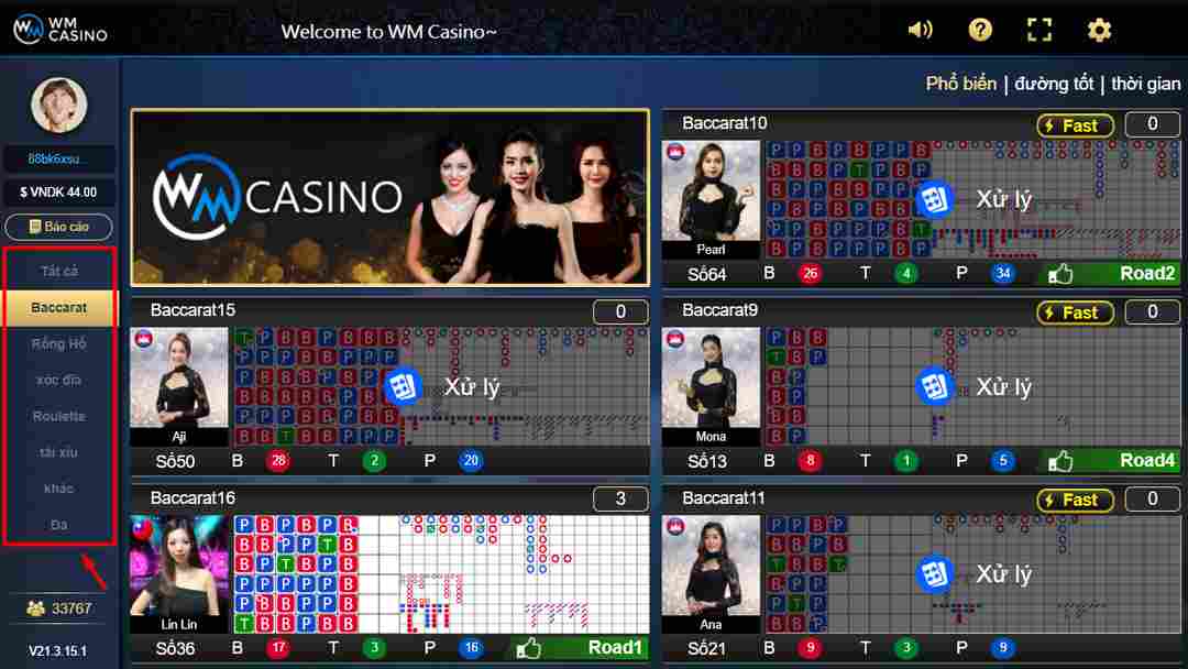 Wm casino sở hữu giao diện vạn người mê từ cái nhìn đầu tiên